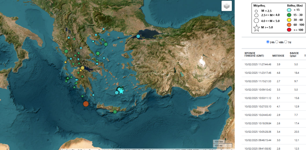 Νέος σεισμός 4,8 Ρίχτερ στην Αμοργό μέσα σε τέσσερα λεπτά